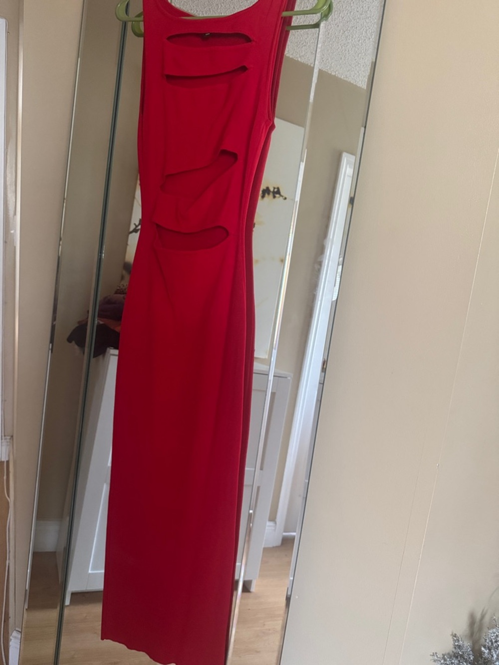 Hera Collection Red Sleeveless Cutout Maxi Dress